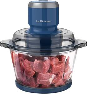 300w Proxxi 711181748864 Electric Food Processor With 7-cup Glass Bowl And 4 Bi-level Blades
