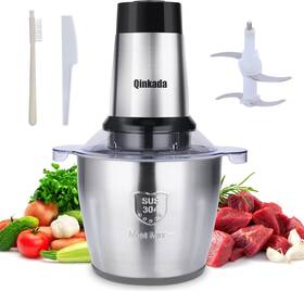 500w Qinkada 313093914971 Food Processor Powerful Meat Grinder 14cup Stainless Steel Bowl 3 Speed