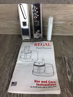 K7700 Regal Food Processor Replacement Manual Spindle And 2 Blades