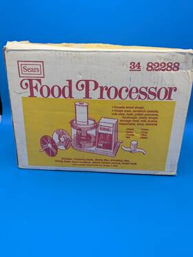 400.82288 Sears Vtg Counter Craft Food Processor With Accessories Tested Working Box