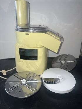793.832100 Sears Vintage 2 Speed Food Processor With 3 Slicer Discs And French Fry Cutter 1970 S