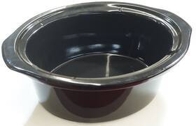 183602-000-000 Seneca River Trading 6 Quart Black Stoneware Fits Crock-pot Lift And Serve Slow Cooker