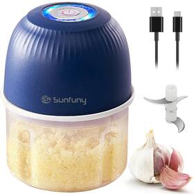 Sf-tks08b Sf Sunfuny Mini Food Processor Cordless 250ml Small Garlic Chopper 1 Cup Battery Usb R
