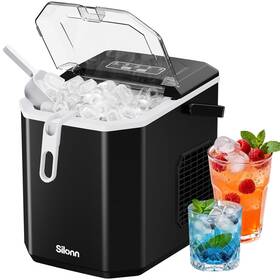 Silonn Slim21b Ice Maker Countertop Portable Machine With Carry Handle Self-cleani