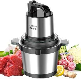 Sk-7028 Sokany Electric Food Processor 800 Watts 4 Stainless Steel Blades Liters
