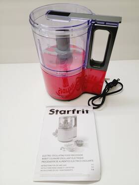027227 Starfrit Electric Oscillating Red Food Processor