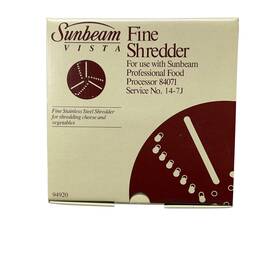 84071 Sunbeam 94920 Vista Fine Shredder Blade New Food Processor Vintage 1983