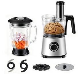 Am-llj2b01-1d5sr Sweetcrispy 300w Food Processor With Dough Tool Multi-attachments And Blender