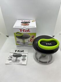 84020 T-fal Hand-powered Rapid Food Chopper Black Green Handle 3.8 Cup New Rare