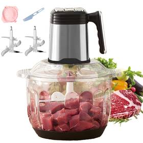 500w Topdaoyun 731052722991 Food Processor Electric Meat Grinder Chopper With Handle 8 Cup 3l G