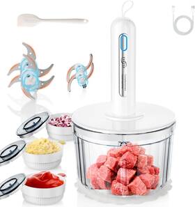 Ttfttf 445027471465 Glass Food Processor With 4 Blades And Bowls 8 Cup 3x0.5 Small Pro