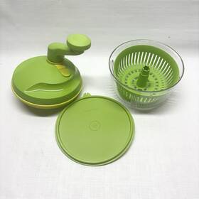 5578c-1 Tupperware Quick Chef Pro System Manual Turn Handle Food Processor Lime Green