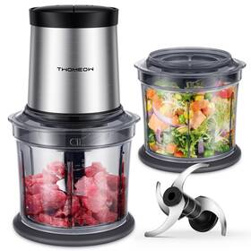 Ok7309-2410 Twomeow Mini Food Processor 4 Cup Electric Chopper Meat Grinder With 2 Bowls