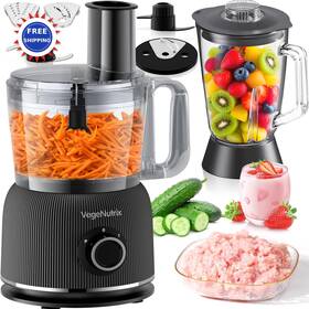20251208 Vegenutrix Food Processor And Blender Combo 88 Oz 70 700w Glass Jar Chopper Meat Vegetable