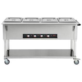 2000w Vevor 117.9 4-pan Commercial Food Warmer 4 X 20.6 Quart Electric Steam Table Profe