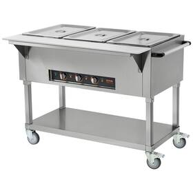 1500w Vevor 197988382966 3-pan Commercial Food Warmer 3 X 20.6 Quart Electric Steam Table Profe