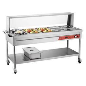 1800w Vevor 197988509745 Commercial Food Warmer 8 Pans 2 Pots Electric Steam Table Profes
