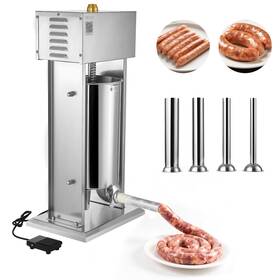 Evs-15l Vevor Electric Sausage Stuffer 33 Lbs / 15 L 33lbs/15l New Silver