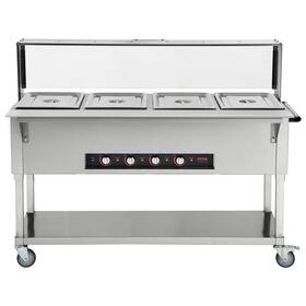 Mdc-4c Vevor 4-pan Commercial Food Warmer 4 X 20.6 Quart Electric Steam Table 2000w Profe