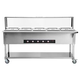 Mdc-5c Vevor 5-pan Commercial Food Warmer 5 X 20.6 Quart Electric Steam Table 3750w Profe