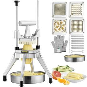 Qtj-j002 Vevor Commercial Vegetable Fruit Chopper Stainless Steel French Fry Cutter With