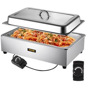 W-101 Vevor Commercial Food Warmer Full-size 1 Pot Steam Table With Lid 9.5 Quart El