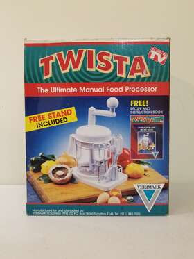 Kt6803 Vintage As Seen On Tv Twista The Ultimate Manual Food Processor New Old Stock