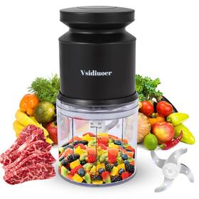 400w Vsidiuoer 705735750496 Food Processor 600ml Meat Grinder Small Mini With 4 Sta