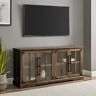 Az58abg4dro Walker Edison Farmhouse Barn Glass Door Wood Universal Tv Stand Rustic Oak