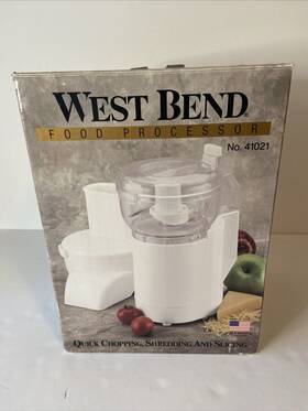 41021 West Bend Vintage New In Box Food Processor Slicer Shredder Chopping