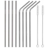 Yk-03-10pcs Youke Ola Stainless Steel Straws Set Ultra Long 689790157691