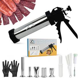 Zyrenza 726665685528 Professional Jerky Gun Kit Stainless Steel Beef Large Black /white