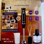 Sokany 4-IN-1 Dishwasher Safe Hand Blender 110V, 50/60HZ, 500W, (model Wk 17104). Fixed Price $39.99.