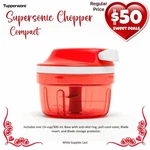 Tupperware Supersonic Chopper Compact, Pull Cord, Chili. Fixed Price $39.00.