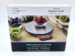 Mainstays Round Digital Kitchen Scale, Food Stainless Steel Platform, Lcd. Fixed Price $13.00.