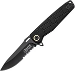 Elite Tactical Pocket Knife Linerlock Black Folding 8CR13 Serrated Blade A001BKS. Fixed Price $22.95.