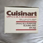 Cuisinart Food Processor 4MM All Purpose Slicing Disc FP-704 Nib 5A 9A. Fixed Price $17.98.