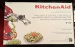 Kitchenaid Spiralizer Plus Peel Core Slice 7 Blades Mixer Attachment. Fixed Price $50.00.