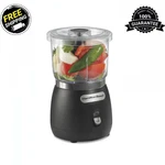Hamilton Beach Stack & Press 3-CUP Mini Food Chopper Processor 2 Speed Black. Fixed Price $26.99.