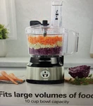 Hamilton Beach Food Processor & Vegetable Chopper, Stainless Steel Black 70730. Fixed Price $49.95.