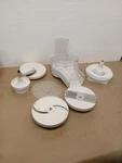 Vtg Oster Regency Kitchen Center Food Processor Salad Shooter Top & Accessories. Fixed Price $22.50.