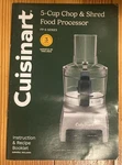 Cuisinart Cup Chop & Shred Food Proc FP-5 Instruction Book Re: Use Care Read. Fixed Price $11.99.