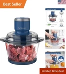 Food Processor,electric Chopper With 7-CUP 1.7L Glass Bowl, 4 Bi-level B.... Fixed Price $75.18.