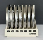 Vintage Cuisinart (7) Disc Set & Holder Made Japan DLC-834 837 836. Fixed Price $35.00.