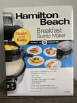 Hamilton Beach Breakfast Burrito Maker #25495 Omelette Pancakes Sealed Box!. Fixed Price $32.00.