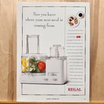 Regal Ware Food Processor Plus 1990 Vintage Print Kitchen Cooking Tool Advert. Fixed Price $8.00.