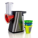 Megachef Electric Salad Maker Shooter Stainless Steel 4-IN-1 Slicer Shredder. Fixed Price $70.27.