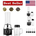 Retro 300W Personal Blender With Mason Jar, Perfect For Smoothies & Shakes. Fixed Price $44.77.