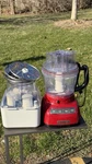 Kitchenaid Red Food Processor W/ Accessories Discs Storage Case Tested. Fixed Price $120.00.