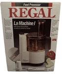 Vintage Regal La Machine Food Processor New Unopened V813. Fixed Price $120.00.